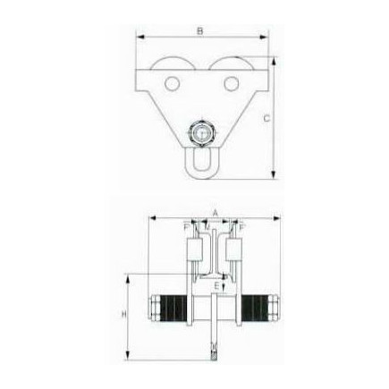 Chariot Porte Palan Manuel Par Pouss E Kg Levage Accessoires