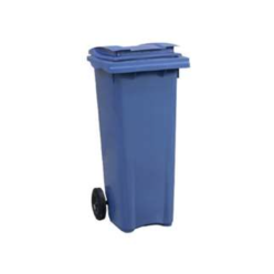 Conteneur poubelle à déchets 80 litres bleu