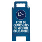 Chevalet de signalisation pliable bleu, marquage blanc